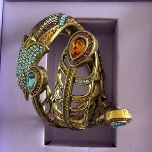 Peacock Alley Gold Bracelet with Multicolor Gems